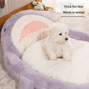 Lovely Pet Bed Dog Kennel House Thick Warm Cat Bed Pad Soft Sofa Shark Pattern Cushion For Small Medium Dogs Puppy Sleeping Mat
