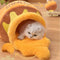 Honey Pot Cat Cave Bed For Indoor Cats - Machine Washable Removable Cushion, Cozy Pet Nest With Thick Sponge, Christmas Gift For Cat Lovers, Small Breeds & Puppy Bed Accessories