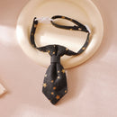 Designer Dog Collar For Small Medium Dogs Long Tie Golden Star Fancy Neck Wear Adjustable Animal Decoration Pet Cat Accessories