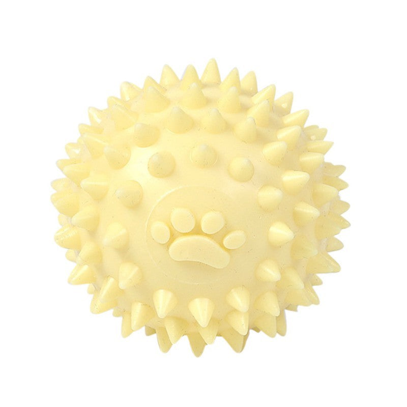 Dog Chewing Toy Interactive Rubber Ball For Small Large Dog Cat Pet Tooth Cleaning Indestructible Footprint Ball Pet Accessories