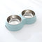 Double Pet Bowls Dog Food Water Feeder Stainless Steel Pet Drinking Dish Feeder Cat Puppy Feeding Supplies Small Dog Accessories